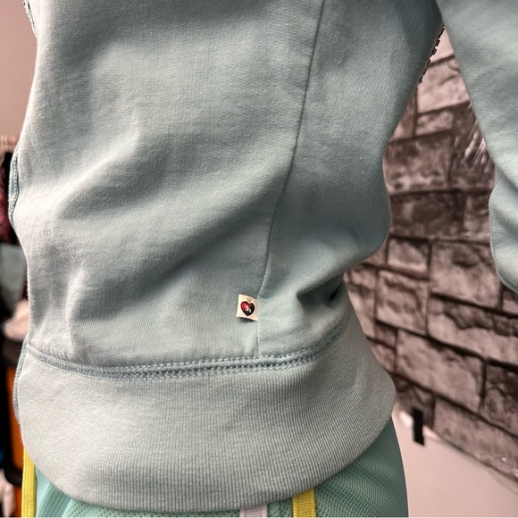 Twisted Heart Cotton Hoodie Green Butterfly Bead Embroidery  America Everlasting - Picture 10 of 12